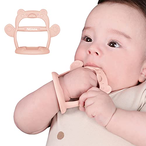 PETINUBE Baby Wrist Silicone Teether Soothing Pacifier for Infants 3+