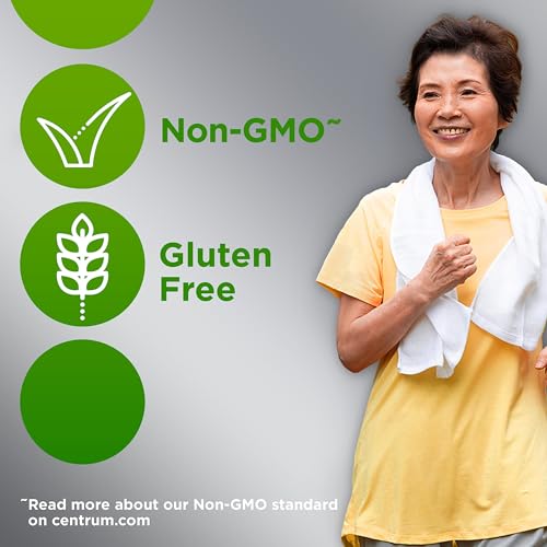 Centrum Silver Multivitamin for Adults 50 Plus, Multivitamin/Multimineral Supplement, Vitamin D3, B Vitamins, Gluten Free, Non-GMO Ingredients, Supports Memory and Cognition in Older Adults - 220 Ct - Image 5