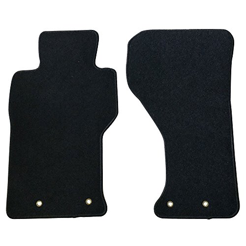Floor Mat Compatible With 2016-2020 Mazda Miata MX-5 Fiat 124, Factory Fitment Floor Mats Carpet Front & Rear Black 2PC Nylon by IKON MOTORSPORTS