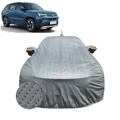 Image of Car Cover for Maruti Suzuki Victoris (2025-2026) | 100% Waterproof Cover with Antenna & Reflective Mirror Pockets | Dustproof, Scratchproof, Heatproof Car Cover |Soft Cotton Lining| Grey