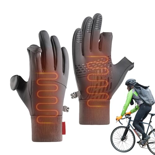 de ciclismo, com tela sensível ao toque,térmicas à prova de com design de 2 dedos cortados | Equipam