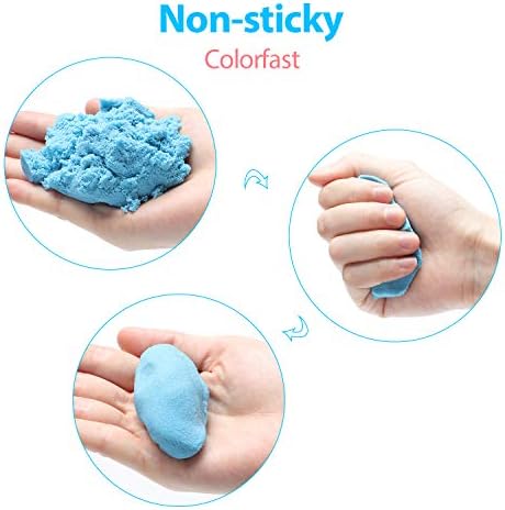 Play Sand: Theefun 46Pcs Sand Toys Set with 3lbs Colored Sand-Beach Sand,Foldable Cloth Sandbox, Castle Tools, Dinosaur Figures-Sand Art Kits for Toddlers Boys Girls Gifts 4 41IXvvHOoOL. AC