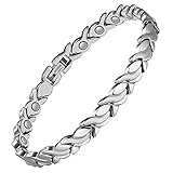 Jecanori Titanium Steel Magnetic Bracelet for Women~Magnet Therapy Bracelet for Arthritis Pain...