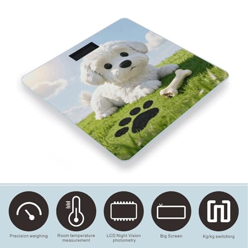 Báscula digital cuerpo mascota huella 180 kg LCD miniatura 3