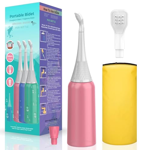 2-in-1 Peri Bottle (500ml) â€“ Postpartum Care Bottle with 9 & 24-Hole Nozzles, Anti-Slip Grip, Long Tube, Sterilized, BPA-Free for Postpartum & Hemorrhoid