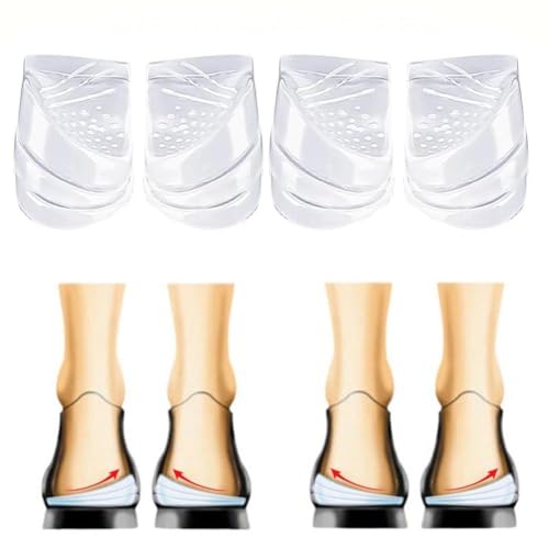 Dos pares de plantillas de sobrepronación, 3 capas ajustables en cuña de talón, corrección para supinación y pronación, plantillas ortopédicas Xo Leg ShapeOrthotic (grande)
