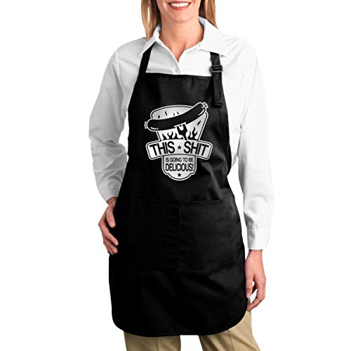 NVJUI JUFOPL Funny Kitchen Chef Apron for Women Men, Adjustable Bib Aprons