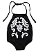 Baby Girl Cotton Embroidered Bodysuit Romper Outfits Summer Sunsuit Clothes (12-18 Months, Black)
