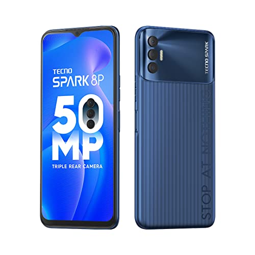 Image of TECNO Spark 8P (Atlantic Blue, 4GB RAM,64GB Storage)| 50MP SuperNight Camera | Upto 7GB RAM | 18W Flash Charger