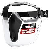 NoCry Safety Face Shield Mask for Work with Premium Anti Fog and Anti Scratch Technology — Durable ANSI Z87.1 Certified Grinding Face Shield with Extreme Impact Resistance