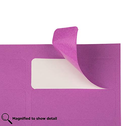 Jam Paper Return Address Labels - Standard Mailing - 1 X 2 5/8 - Violet - 120 Shipping Labels/Pack #TOP3
