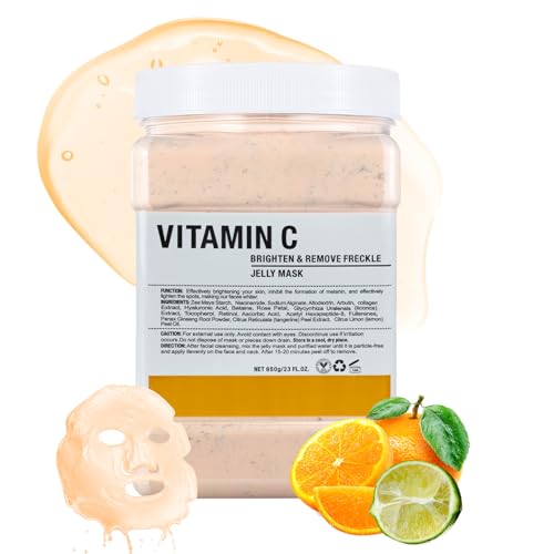 Máscara de Gelatina en Polvo para Faciales, Hidratante y Nutritivo Máscara Facial de Gelatina Peel Off, Profesional Spa Mascarilla Facial para una Hidratación Profunda y Luminosidad (VC)