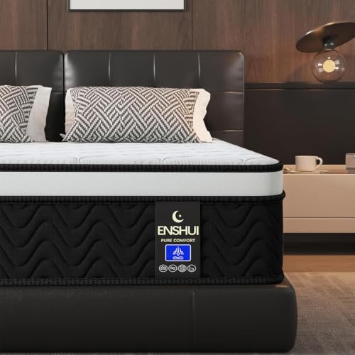 Twin 12-Inch Hybrid Mattress with Gel Memory Foam & Pocket Springs Medium Firm Breathable - Back Pain & Pressure Relief Motion Isolation with Edge Support CertiPUR-US Certified 100 Night Trial