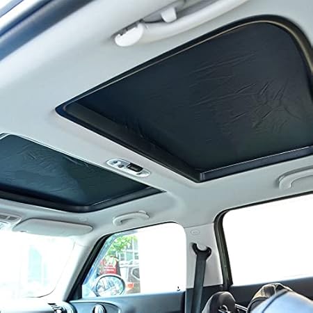 Amazon 車の装飾 車のサンシェードカバーフロントガラスウィンドウシェードフロントサンブロックmini クーパーユニオンジャックスタイリングリフレクター折りたたみ式 Color ブラック インテリアパネル 車 バイク