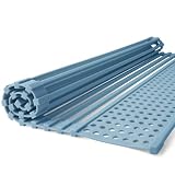 atRise 水切りラック シンク上 シリコン 耐荷重18kg 耐熱240℃ 錆びない 抗菌 コンパクト 折りたたみ 一人暮らし 狭いキッチン 作業台 カトラリーも置ける 食器が滑らない 省スペース 52cmｘ42cm ブルーグレー 小物トレーあり