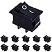 Produktbild mmtrade | 10 Stück ON/OFF Mini Kippschalter, Wippschalter 21x15mm, Schalter einrastbare mit Selbsthemmung schwarz, 10A/125V, 6A/250V