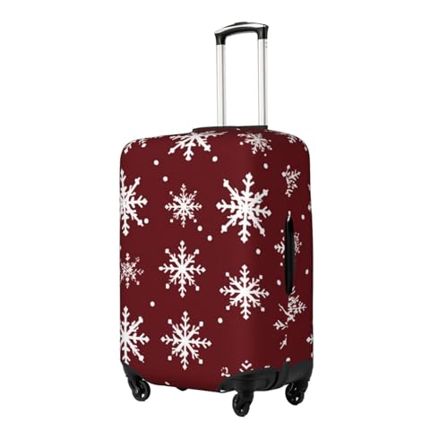 Luggage Cover Protector Xmas Snowflakes Pattern Suitcase Cover With Zipper, Luggage Cover For 29"-32" Suitcase Elastic Washable Stretch Suitcase Protector For Travel Vacation2