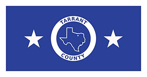 Drapeau Large Tarrant County Texas finition paysage premium avec coutures doublées - 2