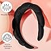 Kitsch Spa Headband for Washing Face - Recycled Fabric, Non-Slip Black Headbands for Women - Cute Stuff for Makeup, Beauty, Skin Care, Self Care | Ideal Gifts for Women - 1Pc