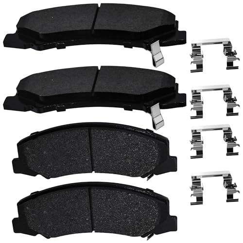 Image of Front Brake Pads Set Compatible with Buick Allure LaCrosse Cascada Regal, Saab 9-5, Cadillac ELR, GMC Terrain, Chevy Equinox Impala Malibu Limited Brake Pads Semi-Metallic D1559