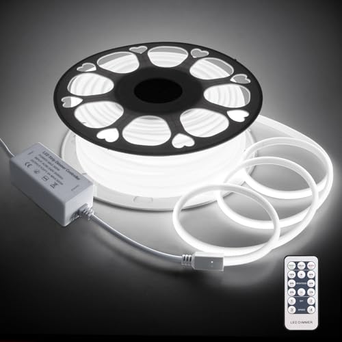 Tira LED COB 100 ft Blanco frío 110V resistente al agua miniatura 1