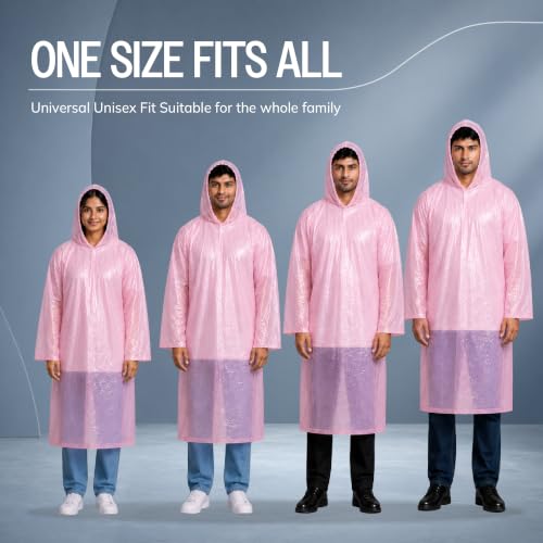 Image of Robustt Disposable Rain Card for Unisex | Pocket Raincoat for Travel | Waterproof Disposable Raincoat with Hood | Universal Fit Knee Length Raincoat for Men & Women | Emergency Rain Poncho