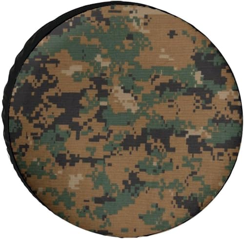 Image of US Marine Force Spare Tire Cover Marpat Camouflage Wheel Tyre Covers Travel Trailers Protectors Weatherproof Dust-Proof for Camper Trailer Truck Rv Universal 28inch, style