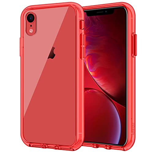 JETech Case for iPhone XR 6.1-Inch, Non-Yellowing Shockproof Phone Bumper Cover, Anti-Scratch Clear Back (Red) by JETech - Used condition - CA$5.03