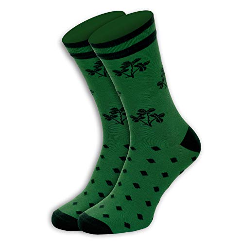 Euroscarves Country-themed Socks, Large, Shoe Size 9-12 (ireland Shamrock)