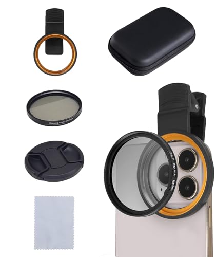 Image of 5Pcs Nd Filter for Mobile, Cpl Filter for Mobile, Anamorphic Lens for Mobile, Clip-On Phone Lens Multi-Coated Adjustable Neutral Density Filter Compatible