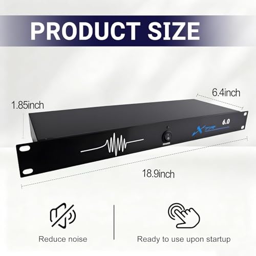 Image of Syskonics Professional 6 Channel Feedback Suppressor | 6 Input 6 Output Automatic Anti-Howling Processor | XLR Audio Noise Reduction Processor for Stage, PA System, Church, Conference & Karaoke