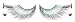 Zinkcolor Mint Blue Feather False Eyelashes F151 Dance Halloween Costume
