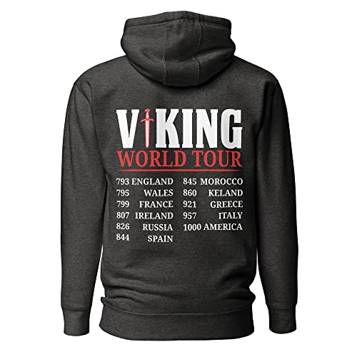 Viking World Tour,Vikings Clothing,Vikings Hoodie,Gift For Him Charcoal Heather #TOP2