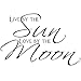 "Live by The Sun Love by The Moon" Bedroom Quote Decors Wall Saying Decals Quote for Home Wall Stickers Nursery Room Decor