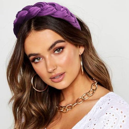 Image of DRESHOW Velvet Braided Headband Women Hair Hoop Elastic Hair Bands Fashion Headbands for Women