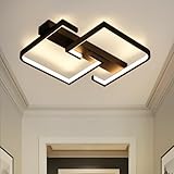 CBJKTX Deckenleuchte LED Deckenlampe Schwarz Klein Flurlampe 19W Metall...