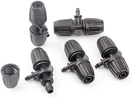 Hose Connector Adapter 50pcs 8/11mm to 4/7mm Garden Hose Lock Nut Tee Thread Reducing Connector Micro Drip Irrigation System Parts Fittings (Diameter : 8l11mm to 4l7mm)