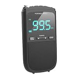 QUXVUIS Tragbares Digitalradio mit übersichtlichem Display, einfacher Bedienung, UKW und Für MW Empfang, für alle Altersgruppen geeignet, Mini Taschenradio