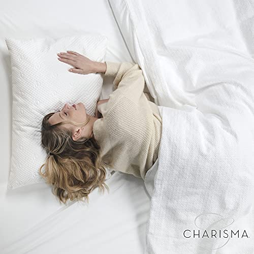 Charisma Luxury Polyester Pillow Protector With Stain-X Water Repellent And Stain Resistant Technology, Standard/Queen, White #TOP7