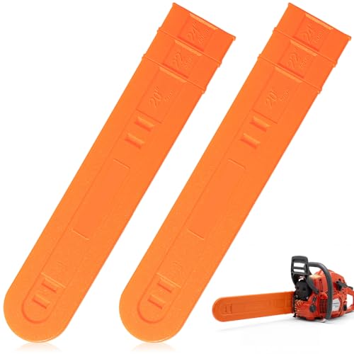 Lasnten 2 Pack 24 Inch Chainsaw Scabbard Plastic Impact-Resistant Chainsaw Case Bar Cover for 20-24 Inch Chainsaws Heavy-Duty Scabbard for Storage & Transportation Protection