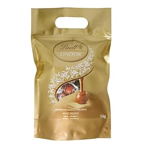 Lindt Lindor Milk Chocolate Truffels Tas – ca. 80 ballen, 1 kg – Perfect om te delen – Chocoladeballen met een gladde…