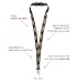 Lucky Line Lanyard with Swivel Snap, Sugar Skull Design (C210), 17 ¼” Long Without The Attachment, ¾” inch Wide