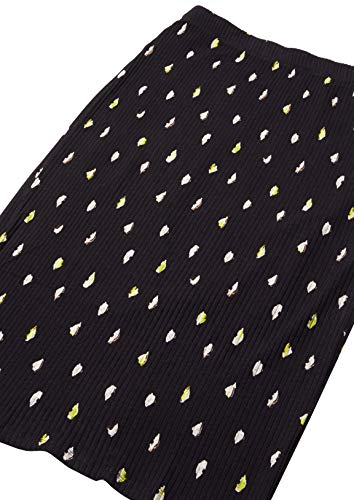 Saia Midi Estampada, Sommer, Feminino, Preto/Branco/Amarelo, M