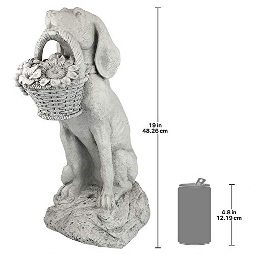 Design Toscano EU1379 Man'S Best Friend Basket Dog Statue thumb #1