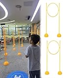 Drohne Hindernisvermeidung Indoor-Drohnen-Hindernisparcours-Set für Kinder, Quadcopter-Spielschleifensystem mit Basis, Fliegende Rennhindernisringe für Hubschrauber(2 PACK-DIA 50CM(19.7IN))