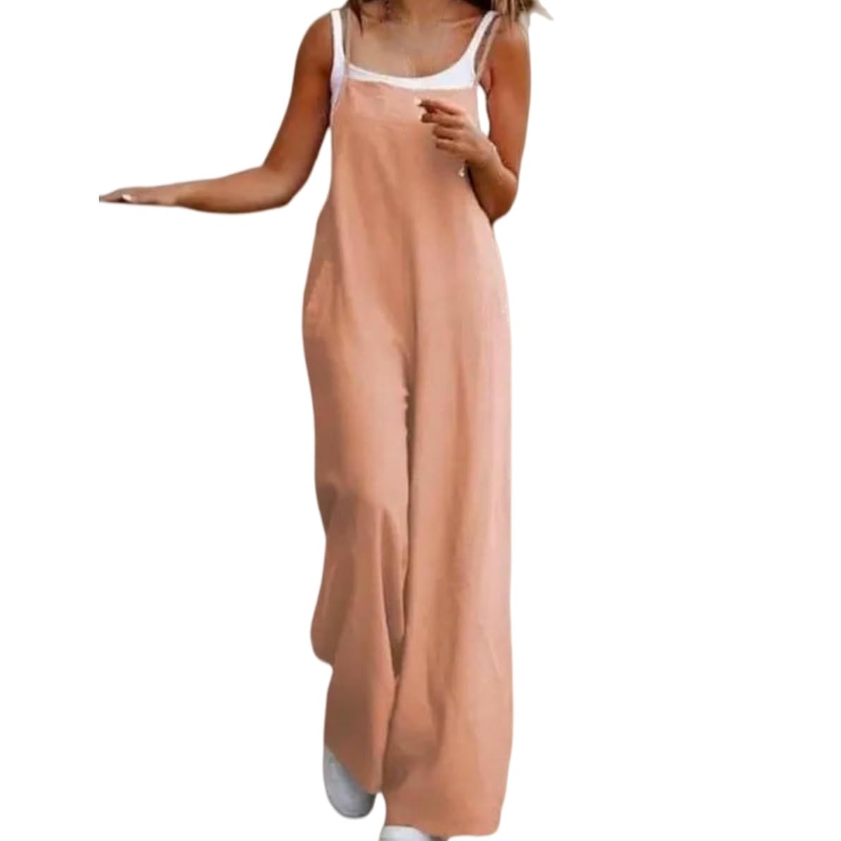 Salopette Donna Estiva,Tuta Intera Casual da Donna Taglie Forti con Eleganti Spalline.