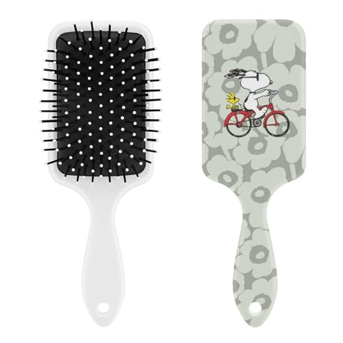 スヌーピー 花柄 パドルブラシ ヘアブラシ くし 絡まない 頭皮マッサージ おしゃれ レディース メンズ 兼用 マッサージブラシ ツヤ サラサラ 頭皮ケア キャラクター 人気 かわいい 便利 人気