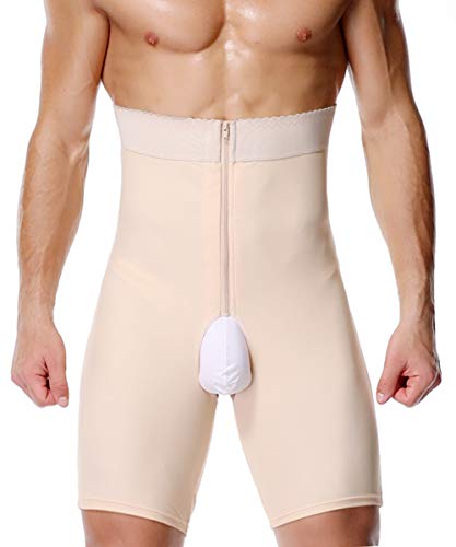 RIBIKA Men High Waist Shorts Tummy Control Body Shaper Slimming Underwear Stretch Shapewear Briefs