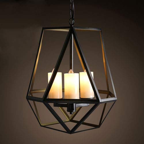 LED Moderne Kronleuchterlampe, Industriestil Kronleuchter Eisen Metall Pendelleuchte - Kerzenform - Einfachheit Pendelleuchte Schlafzimmer Restaurant Lampe Hängeleuchte, E14 Deckenleuchten, Mod, Licht