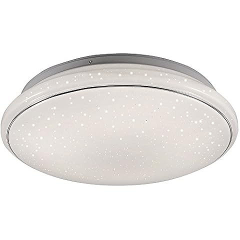 LeuchtenDirekt Watt LED Decken Wohnraum Lampe Sternen Himmel Effekt Strahler rund 14364-16 Silber Cover
